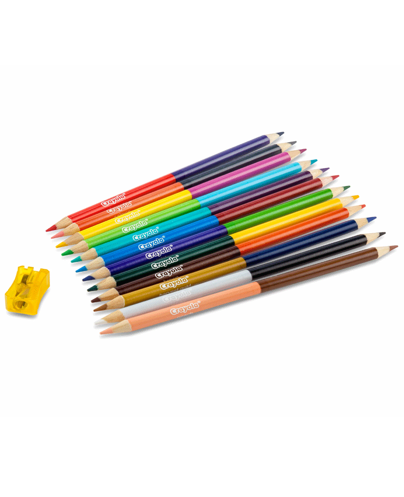 Crayola - 12 Colored Pencils Dual Sided - KidsMug