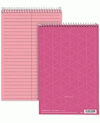 Monza Spiral Steno Notebook, Gregg Rule, 6 x 9, Pink