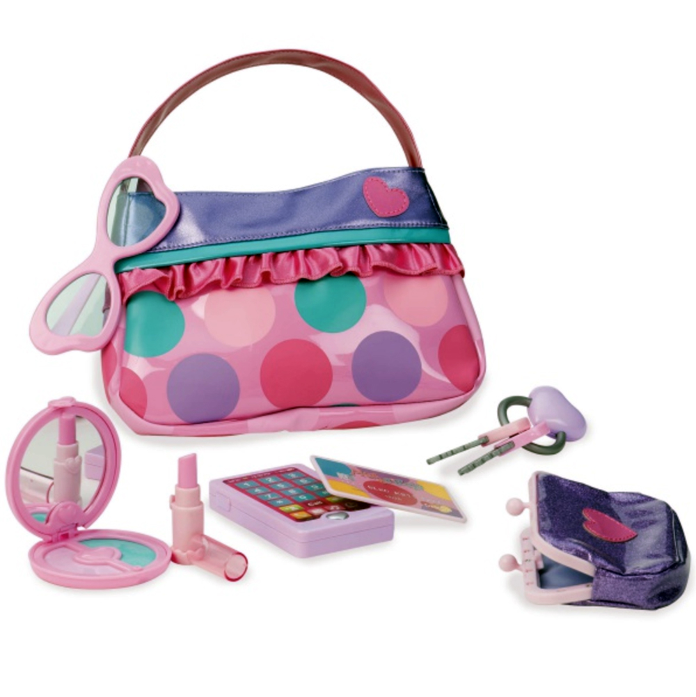 Amazon.com: Little Girl Purse with Pretend Makeup for Toddlers, Kids Play Purse  Set - Includes Handbag, Pretend Play Headset, Wallet, Phones, Sunglasses,  Keys, Credit Cards, Birthday Gift for Girls Age 3+ :