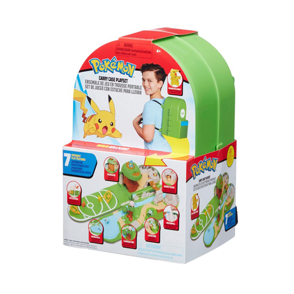  Pokemon Carry CASE Battle Desert PLAYSET - Portable  Transforming Playset with Action Features and 2-inch Pikachu Battle Figure  : Toys & Games