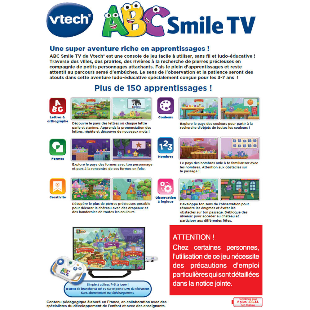 VTech ABC Smile Tv Blue French - KidsMug