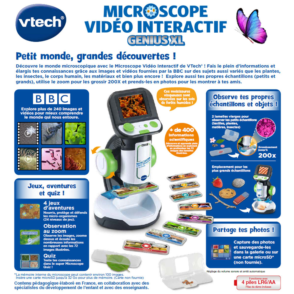 Vtech Genius XL - Microscope video interactif
