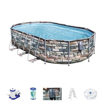 Bestway '20'x12'x48"/6.10m x3.66m x1.22m Oval Pool Set