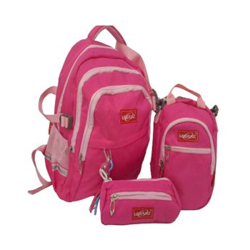 Lebraz Pink School Bag, pencil case and lunch bag