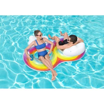Bestway Rainbow Dreams Double Swim Tube Inflatable Float 186x116 cm - Image 3