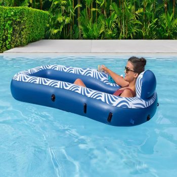 Bestway Comfort Plush Inflatable Lounger Mattress with Sun Shade 190 x 104 x 38 cm - Image 2