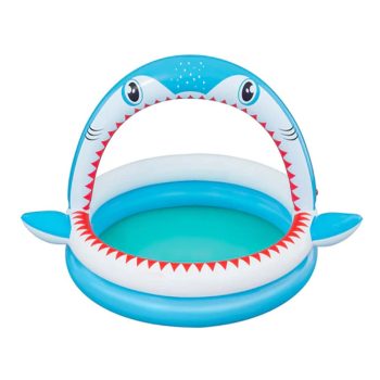 Bestway Sharktastic Paddling Pool with Water Sprinkler 163x127x92 cm